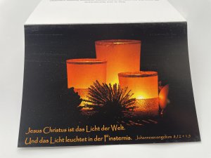 unverpackte Weihnachtskarte 015 - Johannes 8,12 + 1,5